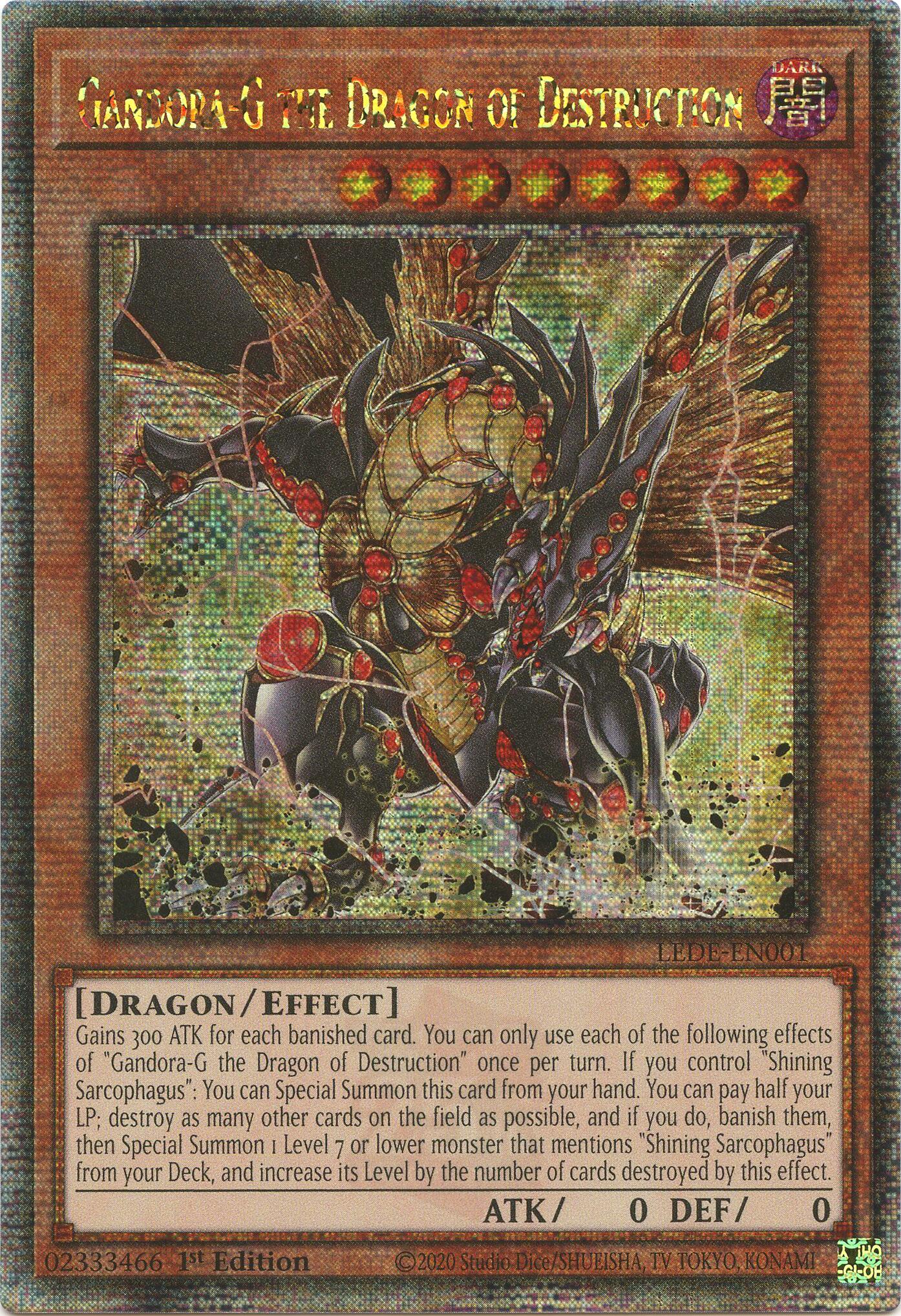 Gandora-G the Dragon of Destruction [LEDE-EN001] Quarter Century Secret Rare | The Time Vault CA