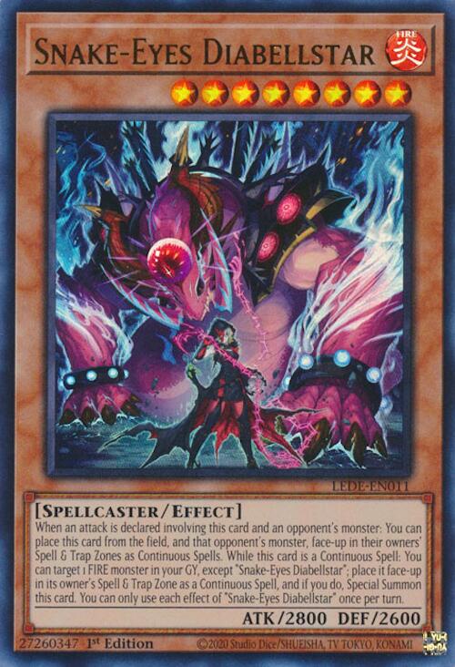 Snake-Eyes Diabellstar [LEDE-EN011] Ultra Rare | The Time Vault CA