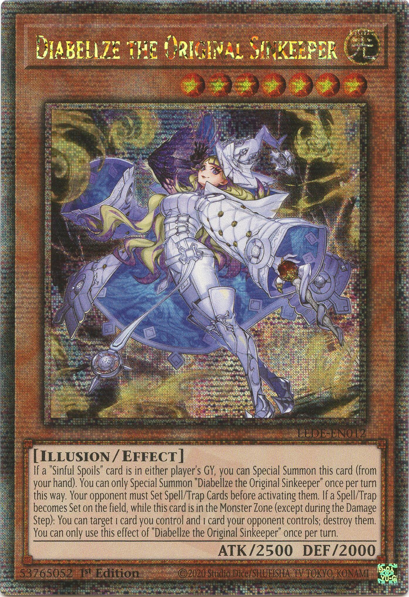 Diabellze the Original Sinkeeper [LEDE-EN012] Quarter Century Secret Rare | The Time Vault CA