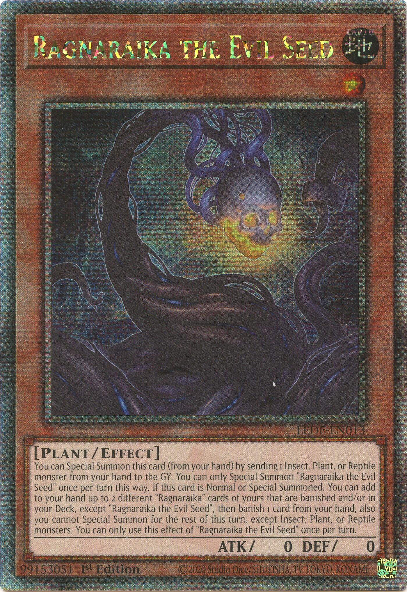 Ragnaraika the Evil Seed [LEDE-EN013] Quarter Century Secret Rare | The Time Vault CA