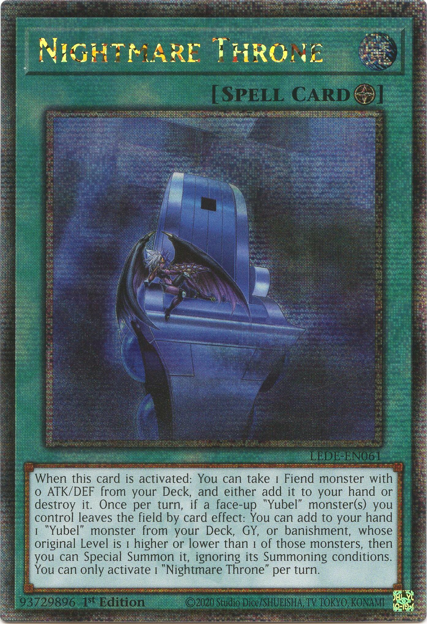 Nightmare Throne (Quarter Century Secret Rare) [LEDE-EN061] Quarter Century Secret Rare | The Time Vault CA