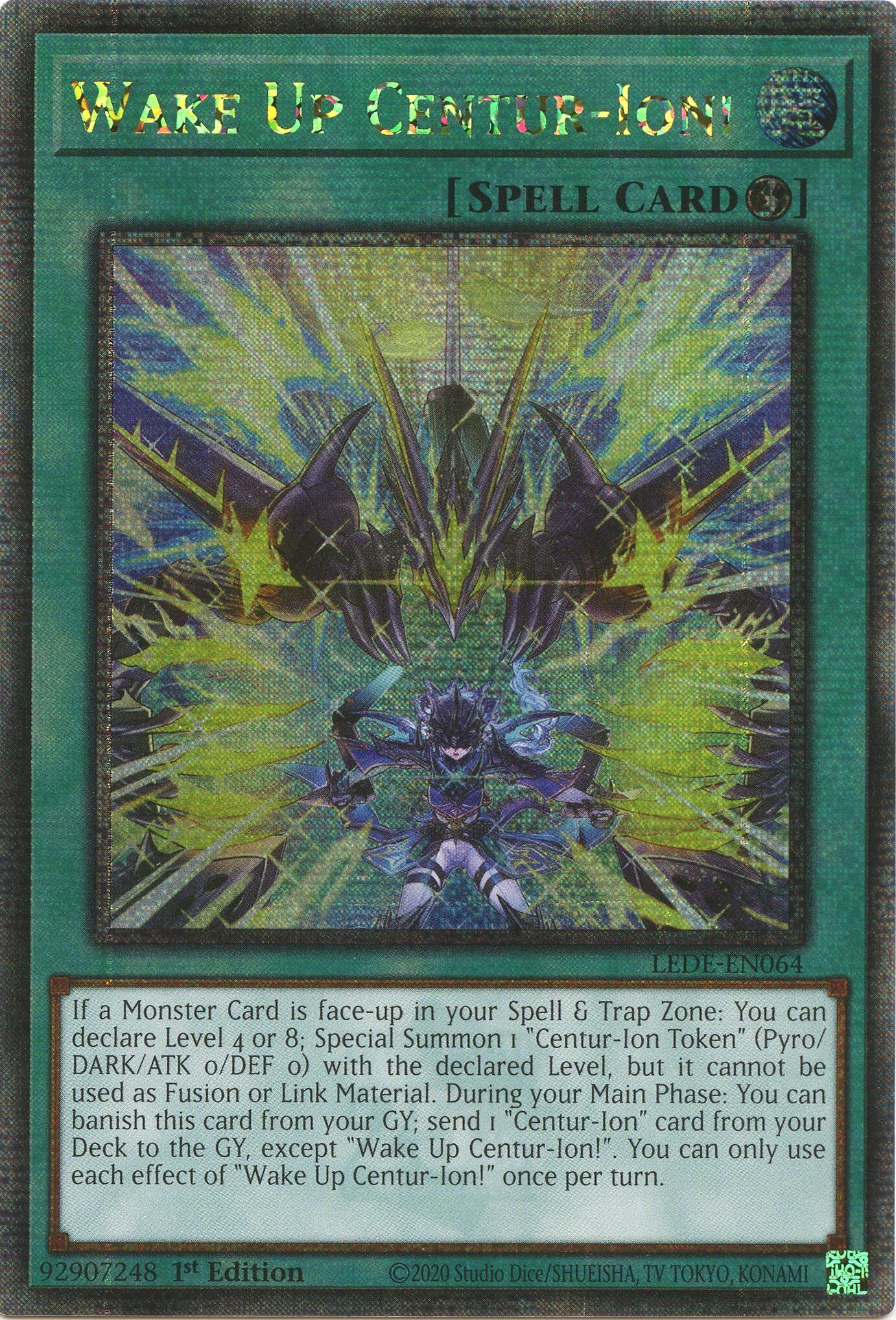 Wake Up Centur-Ion! (Quarter Century Secret Rare) [LEDE-EN064] Quarter Century Secret Rare | The Time Vault CA