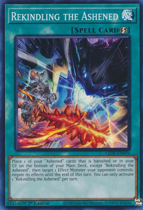 Rekindling the Ashened [LEDE-EN094] Super Rare | The Time Vault CA