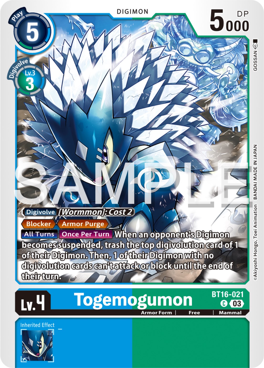 Togemogumon [BT16-021] [Beginning Observer] | The Time Vault CA