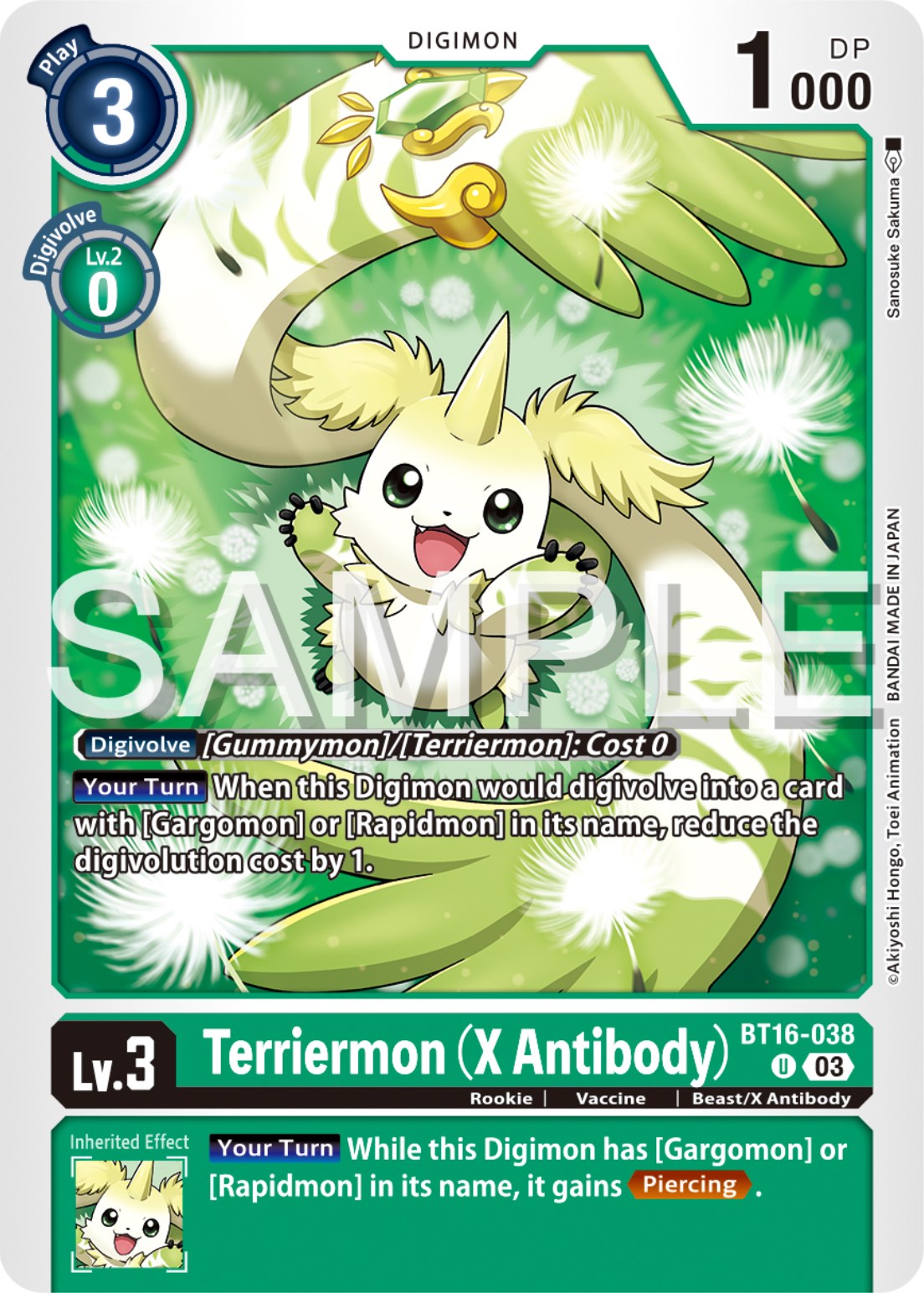 Terriermon (X Antibody) [BT16-038] [Beginning Observer] | The Time Vault CA