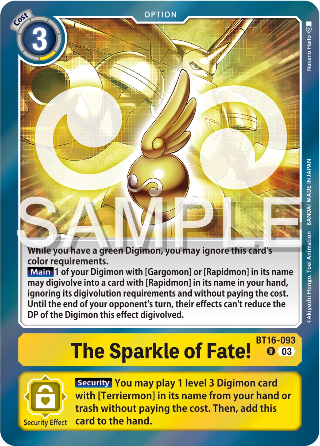 The Sparkle of Fate! [BT16-093] [Beginning Observer] | The Time Vault CA