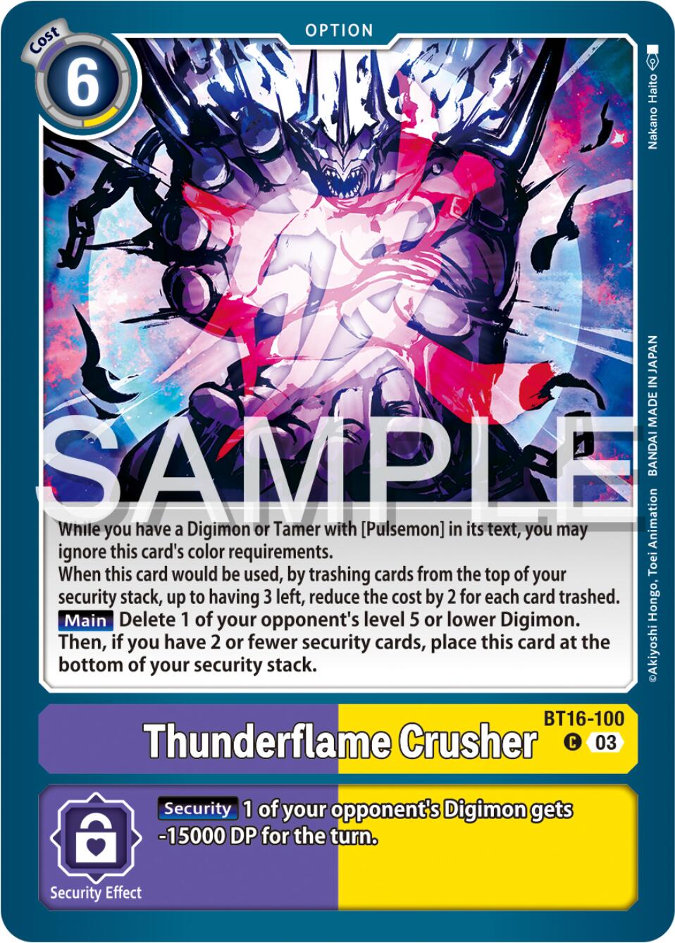 Thunderflame Crusher [BT16-100] [Beginning Observer] | The Time Vault CA