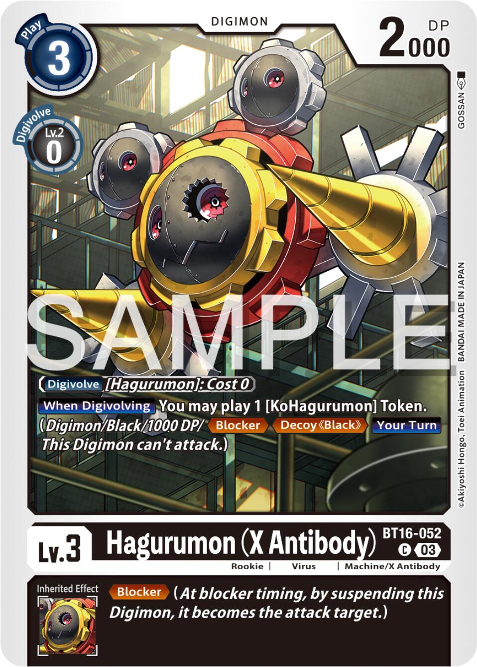 Hagurumon (X Antibody) [BT16-052] [Beginning Observer] | The Time Vault CA