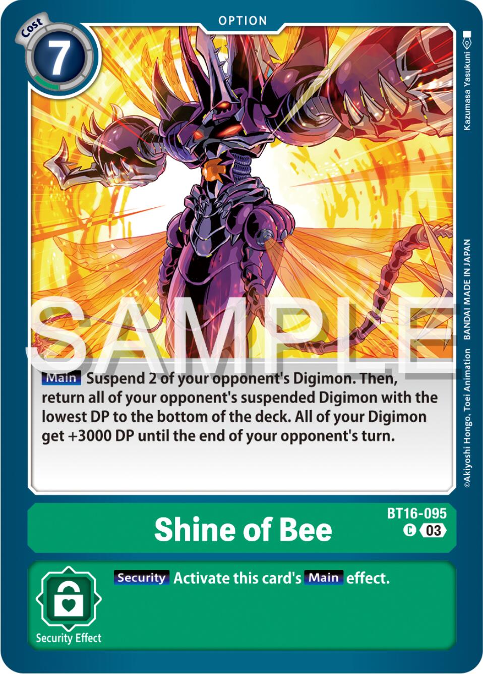 Shine of Bee [BT16-095] [Beginning Observer] | The Time Vault CA