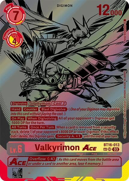 Valkyrimon Ace [BT16-013] (Textured) [Beginning Observer] | The Time Vault CA