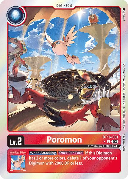 Poromon [BT16-001] (Box Promotion Pack: Beginning Observer) [Beginning Observer Promos] | The Time Vault CA