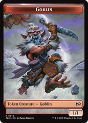 Goblin // Warrior Double-Sided Token [Tarkir: Dragonstorm Tokens] | The Time Vault CA