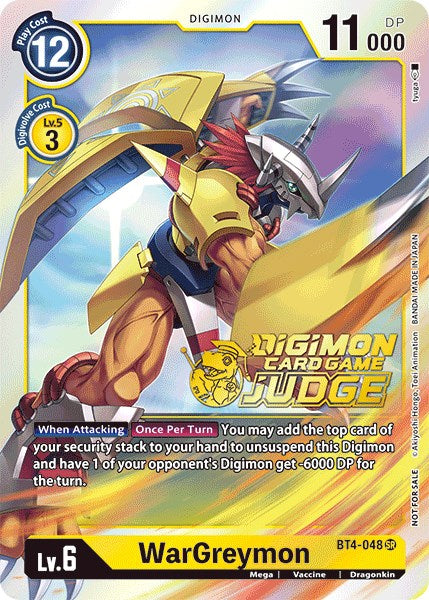 WarGreymon [BT4-048] (Judge Pack 1) [Great Legend Promos] | The Time Vault CA