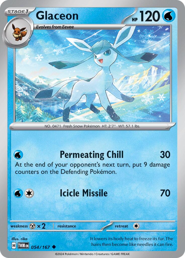 Glaceon (054/167) [Scarlet & Violet: Twilight Masquerade] | The Time Vault CA