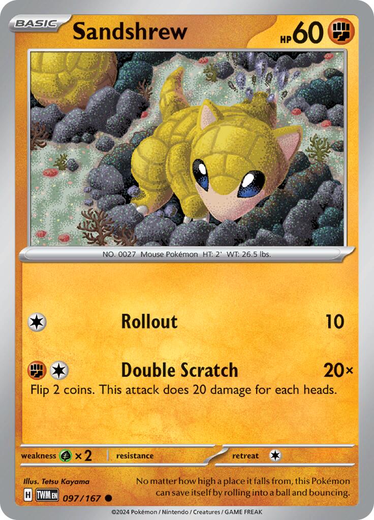 Sandshrew (097/167) [Scarlet & Violet: Twilight Masquerade] | The Time Vault CA