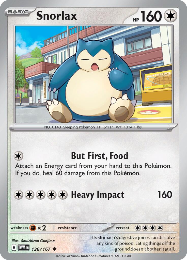 Snorlax (136/167) [Scarlet & Violet: Twilight Masquerade] | The Time Vault CA