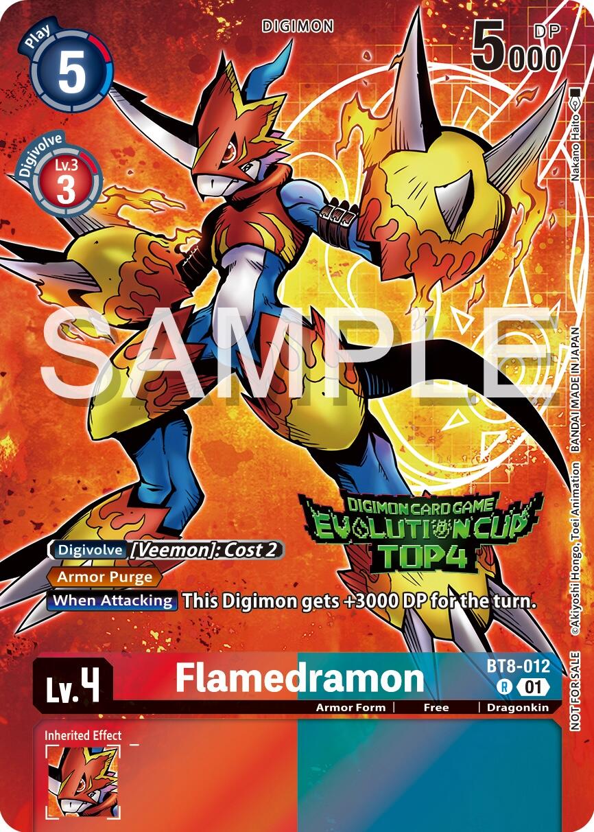 Flamedramon [BT8-012] (2024 Evolution Cup Top 4) [New Awakening Promos] | The Time Vault CA
