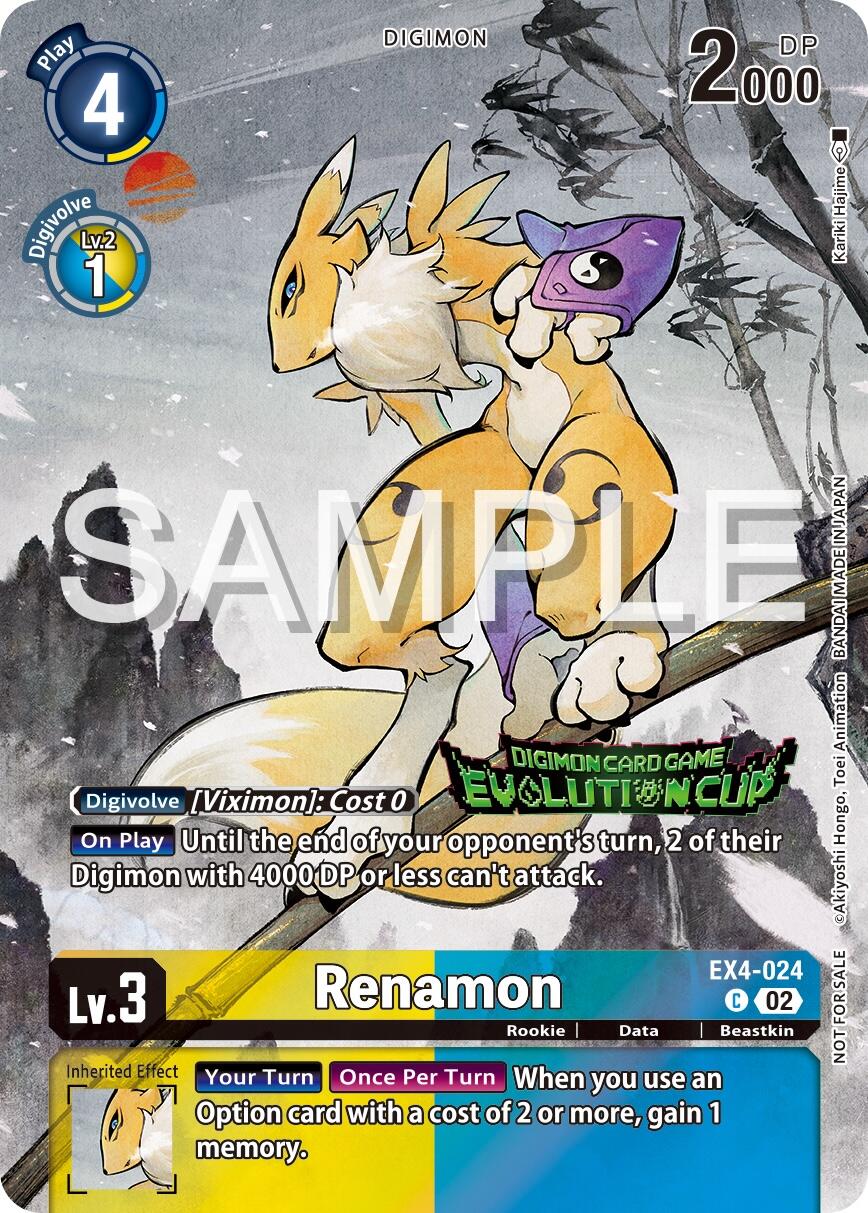 Renamon [EX4-024] (2024 Evolution Cup) [Alternative Being Booster Promos] | The Time Vault CA