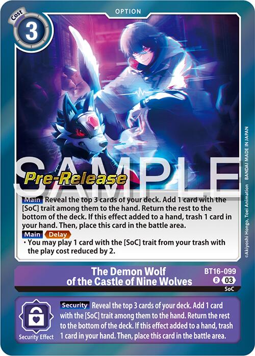 The Demon Wolf of the Castle of Nine Wolves [BT16-099] [Beginning Observer Pre-Release Promos] | The Time Vault CA