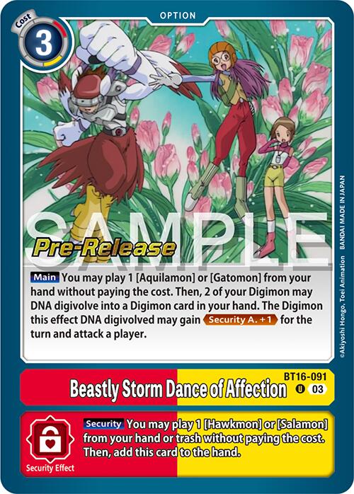 Beastly Storm Dance of Affection [BT16-091] [Beginning Observer Pre-Release Promos] | The Time Vault CA