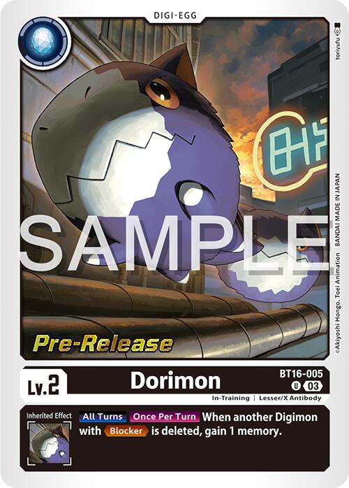 Dorimon [BT16-005] [Beginning Observer Pre-Release Promos] | The Time Vault CA
