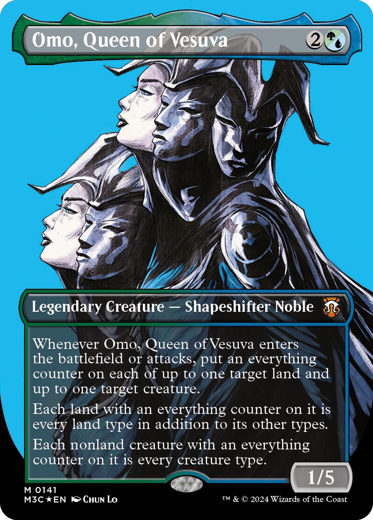 Omo, Queen of Vesuva (Borderless) (Ripple Foil) [Modern Horizons 3 Commander] | The Time Vault CA