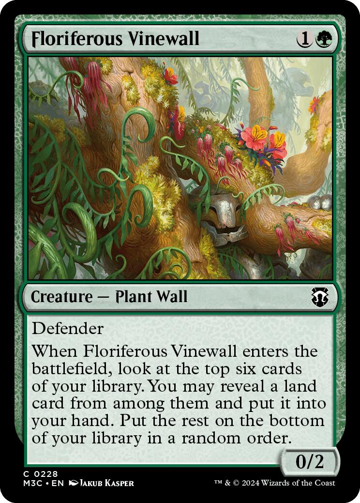 Floriferous Vinewall [Modern Horizons 3 Commander] | The Time Vault CA