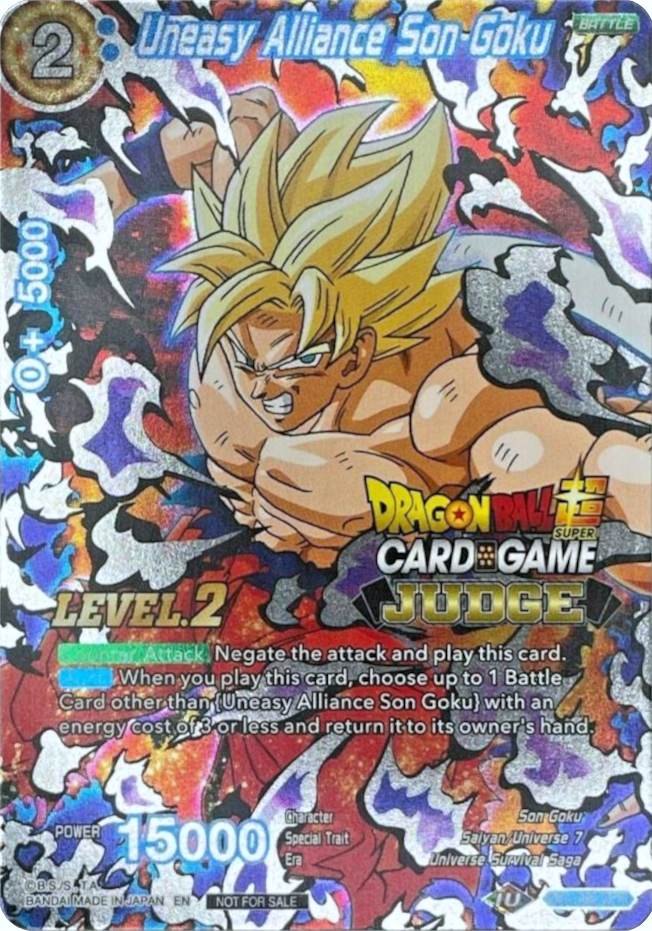 Uneasy Alliance Son Goku (Level 2) (DB1-096) [Judge Promotion Cards] | The Time Vault CA