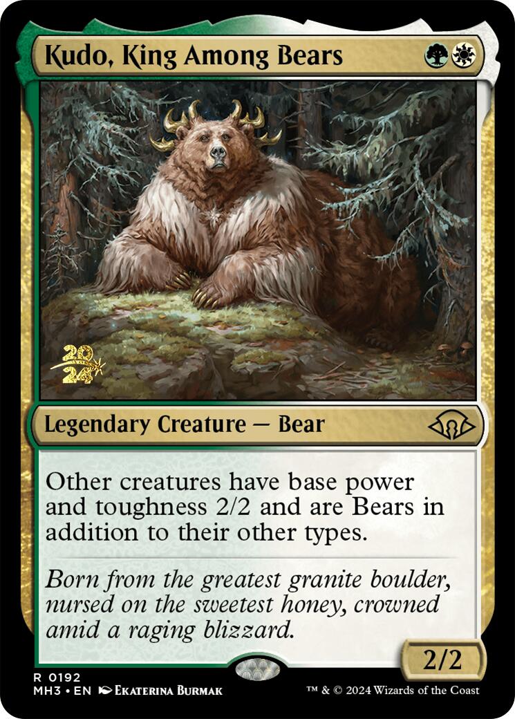 Kudo, King Among Bears [Modern Horizons 3 Prerelease Promos] | The Time Vault CA