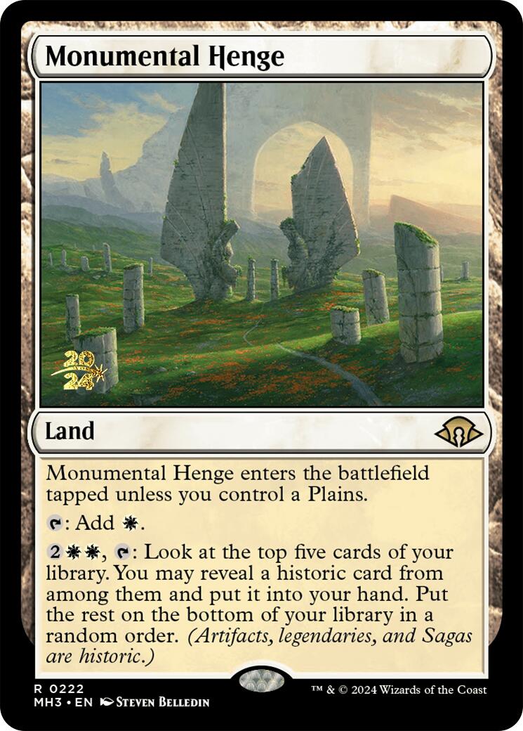 Monumental Henge [Modern Horizons 3 Prerelease Promos] | The Time Vault CA