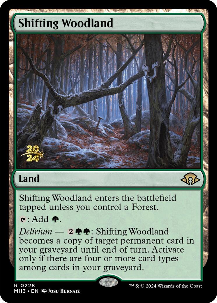 Shifting Woodland [Modern Horizons 3 Prerelease Promos] | The Time Vault CA