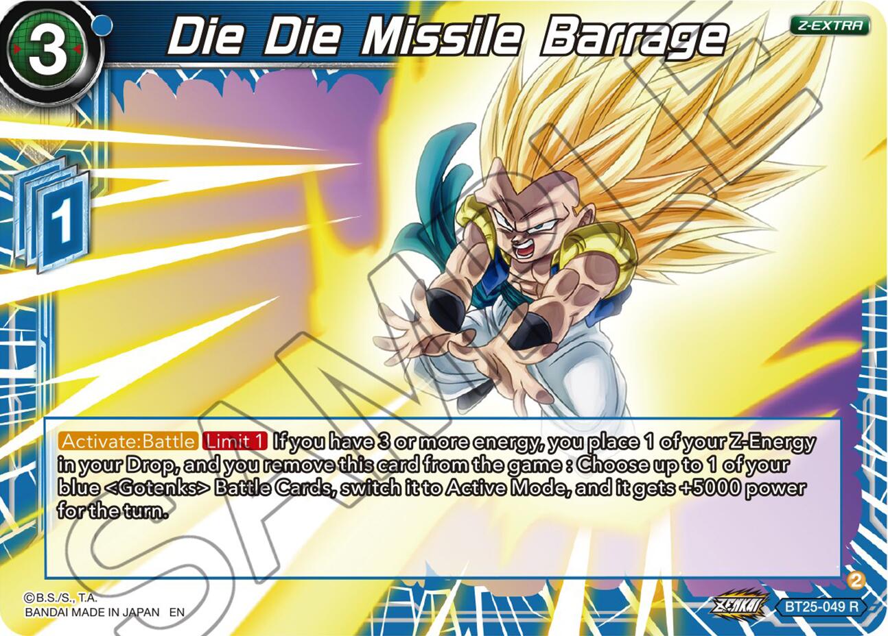Die Die Missile Barrage (BT25-049) [Legend of the Dragon Balls] | The Time Vault CA