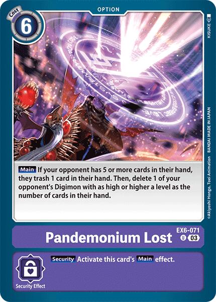 Pandemonium Lost [EX6-071] [Infernal Ascension] | The Time Vault CA