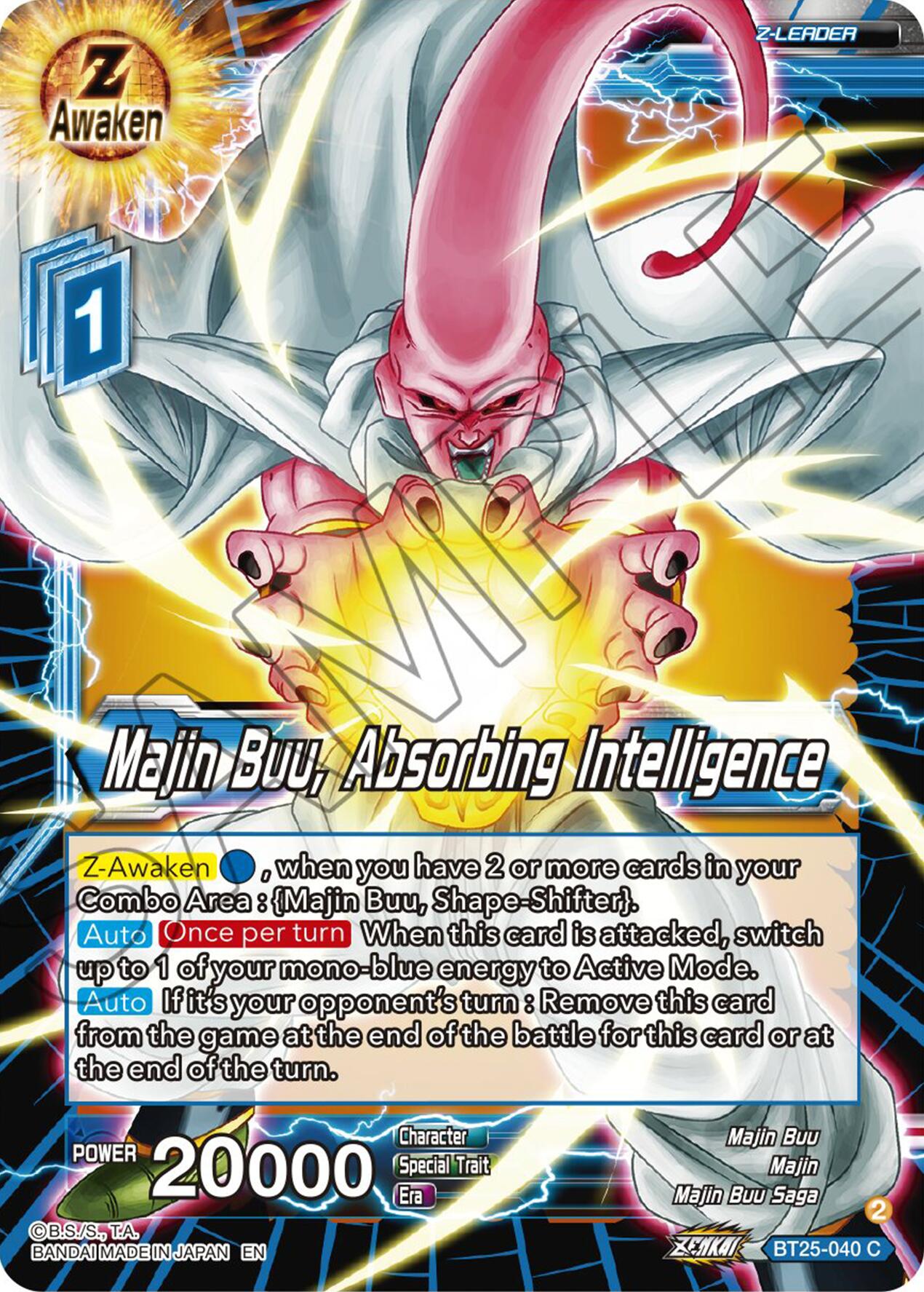 Majin Buu, Absorbing Intelligence (BT25-040) [Legend of the Dragon Balls] | The Time Vault CA