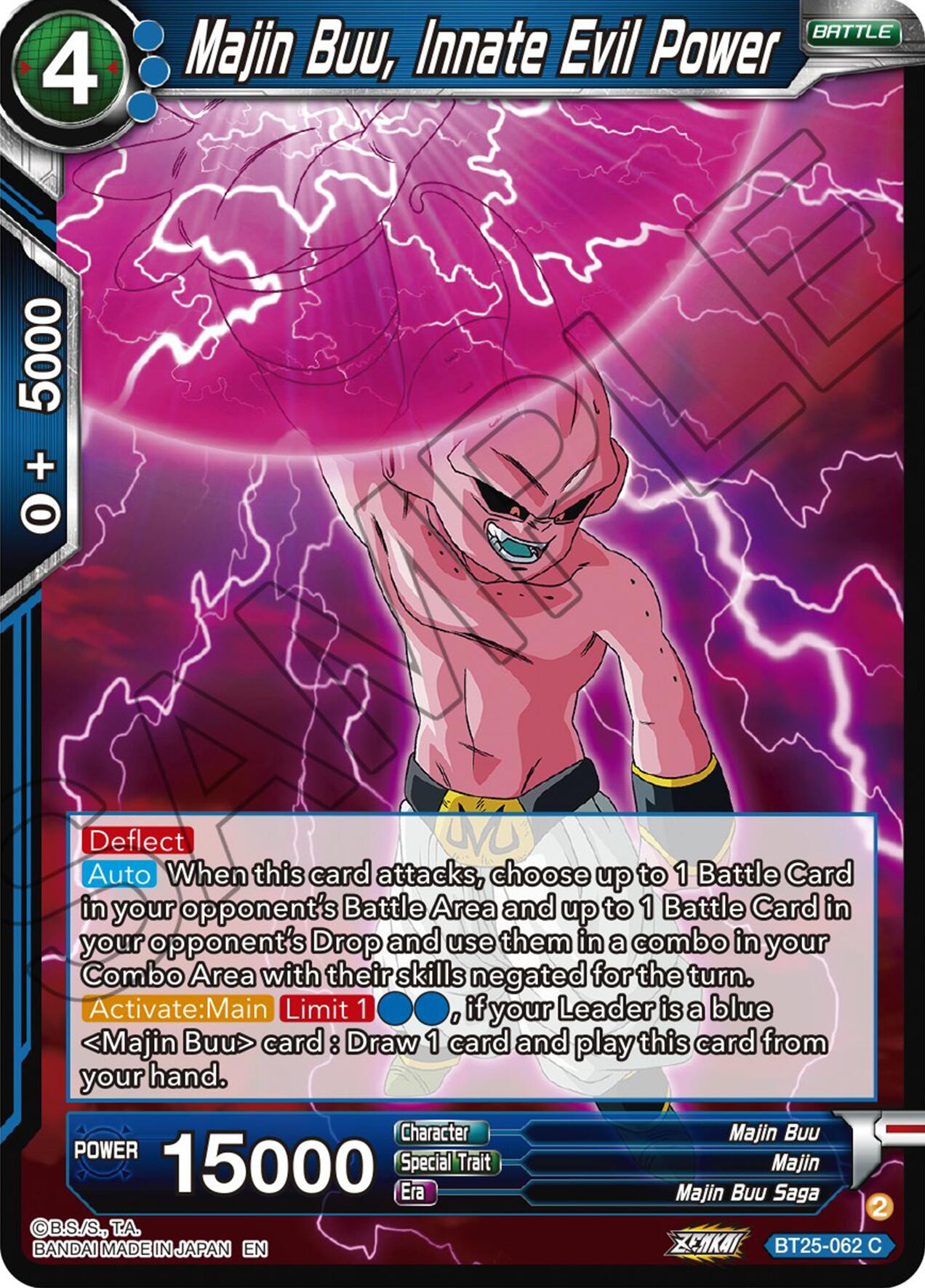 Majin Buu, Innate Evil Power (BT25-062) [Legend of the Dragon Balls] | The Time Vault CA