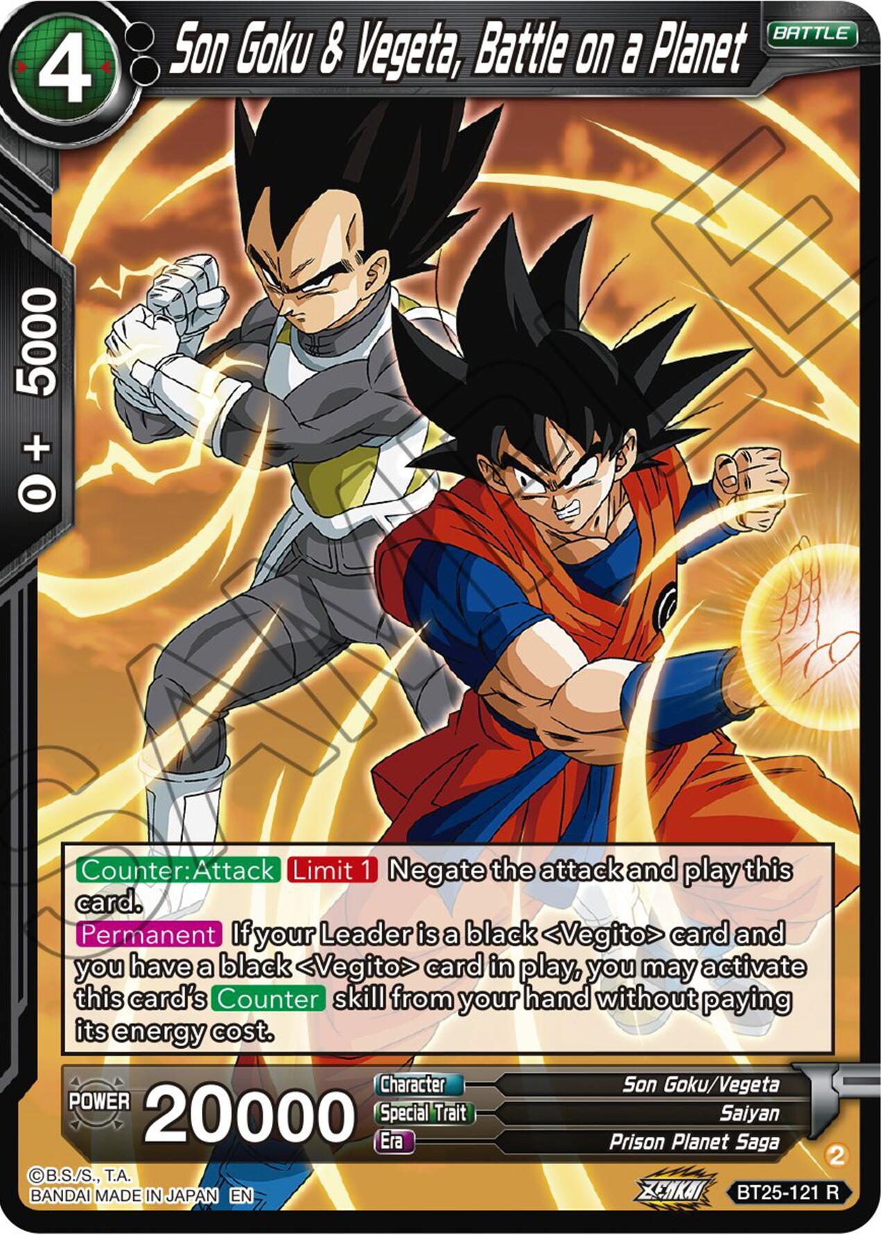 Son Goku & Vegeta, Battle on a Planet (BT25-121) [Legend of the Dragon Balls] | The Time Vault CA