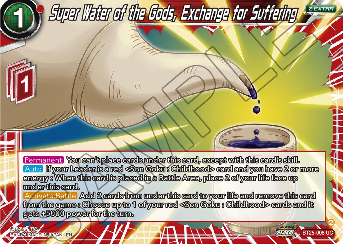 Super Water of the Gods, Exchange for Suffering (BT25-008) [Legend of the Dragon Balls] | The Time Vault CA