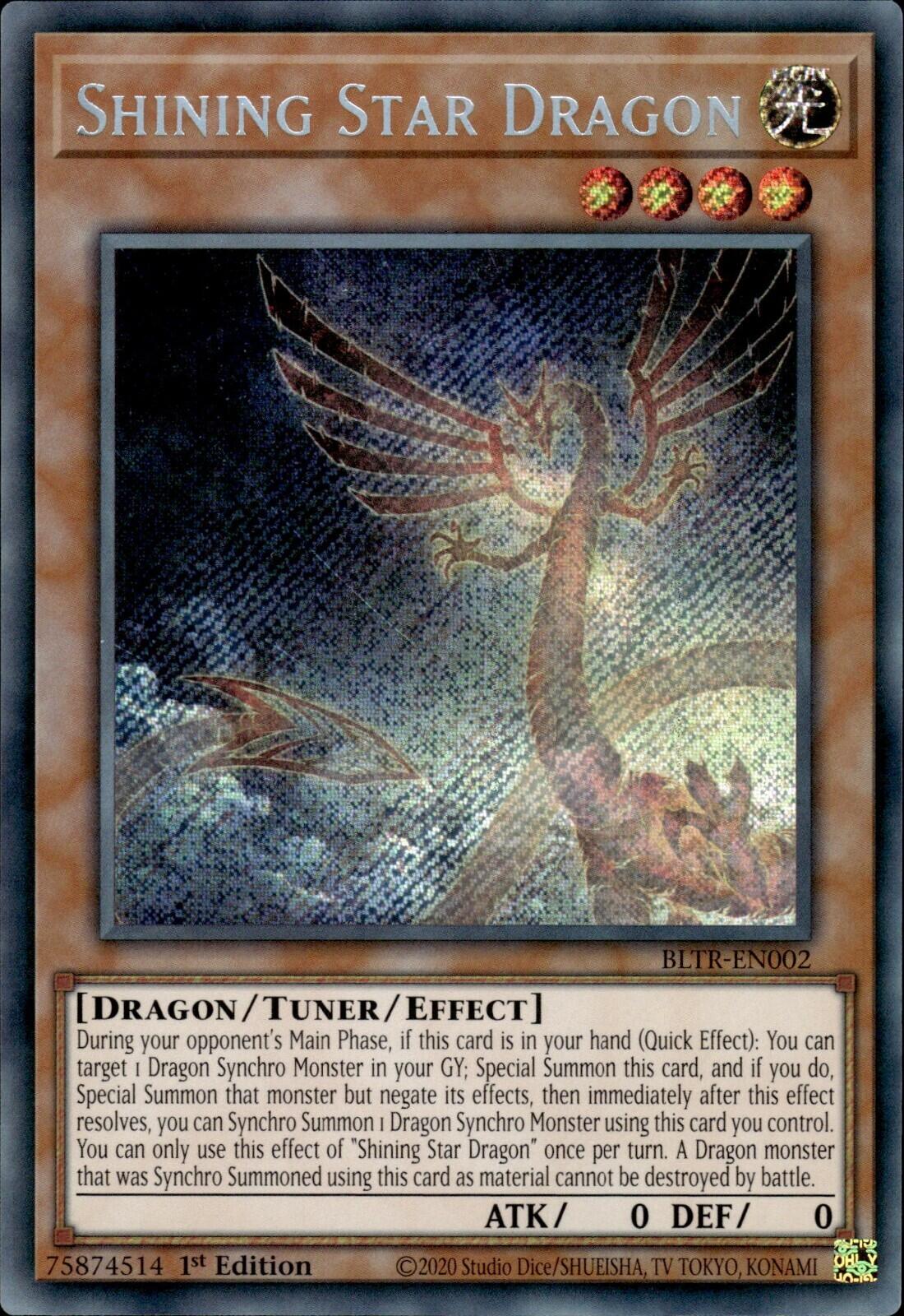 Shining Star Dragon [BLTR-EN002] Secret Rare | The Time Vault CA