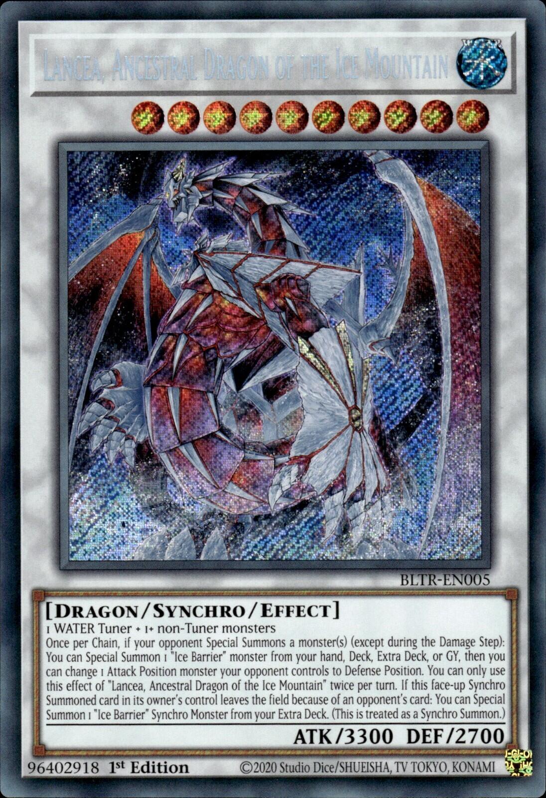 Lancea, Ancestral Dragon of the Ice Mountain [BLTR-EN005] Secret Rare | The Time Vault CA