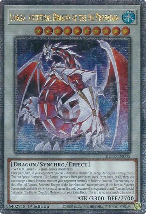 Lancea, Ancestral Dragon of the Ice Mountain (Quarter Century Secret Rare) [BLTR-EN005] Quarter Century Secret Rare | The Time Vault CA