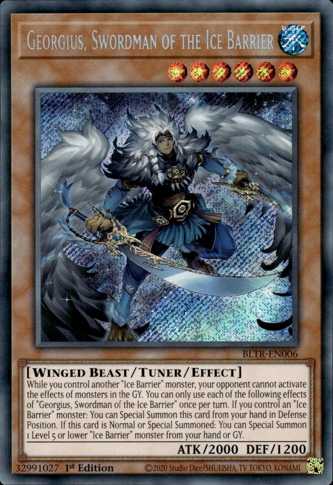 Georgius, Swordman of the Ice Barrier [BLTR-EN006] Secret Rare | The Time Vault CA