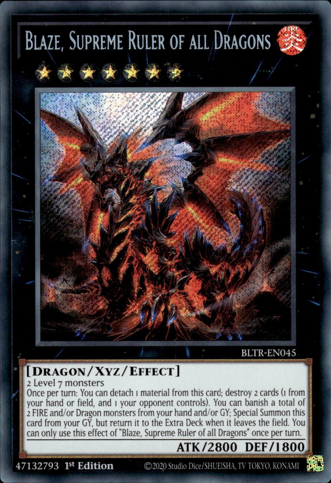 Blaze, Supreme Ruler of all Dragons [BLTR-EN045] Secret Rare | The Time Vault CA