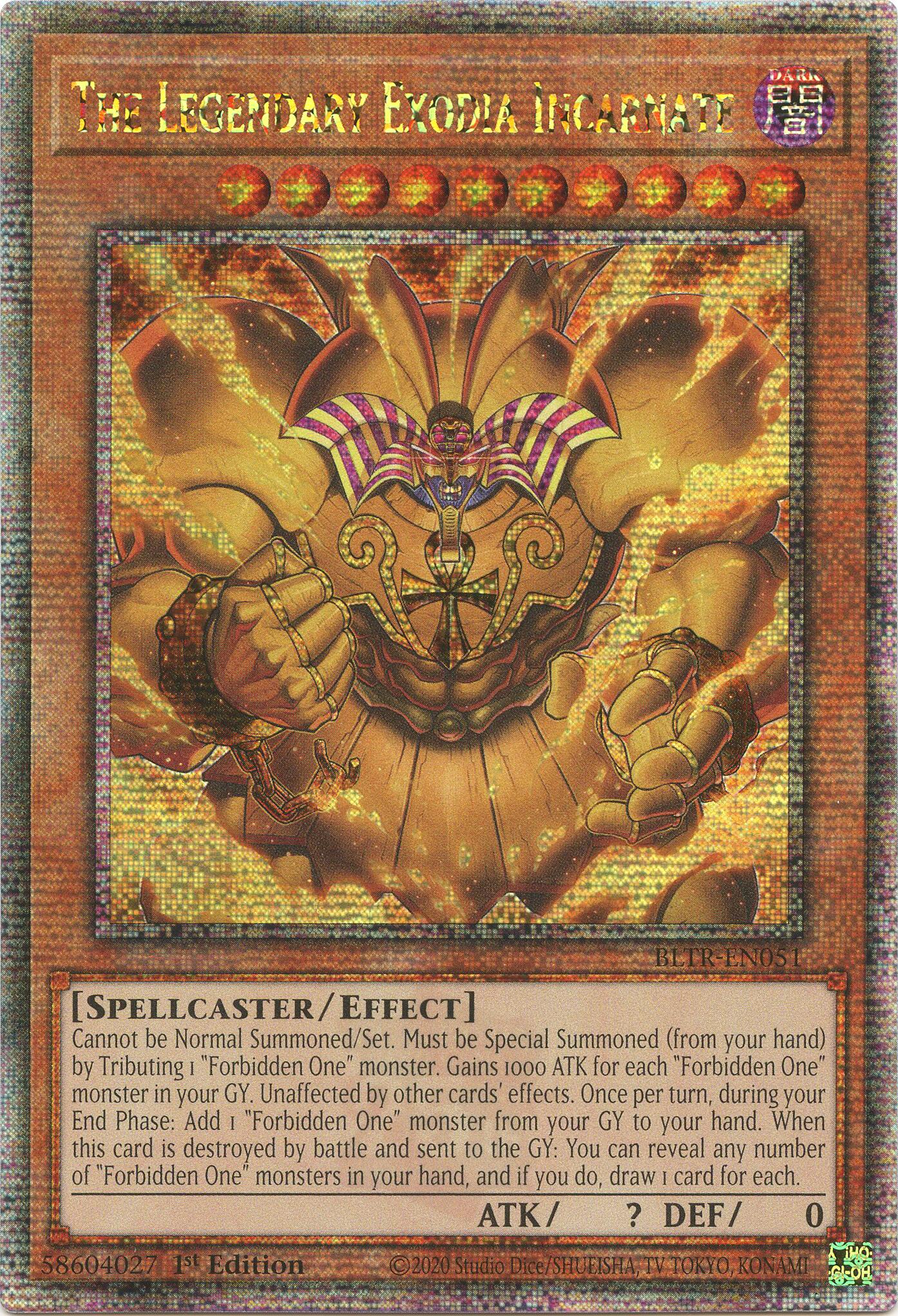 The Legendary Exodia Incarnate (Quarter Century Secret Rare) [BLTR-EN051] Quarter Century Secret Rare | The Time Vault CA