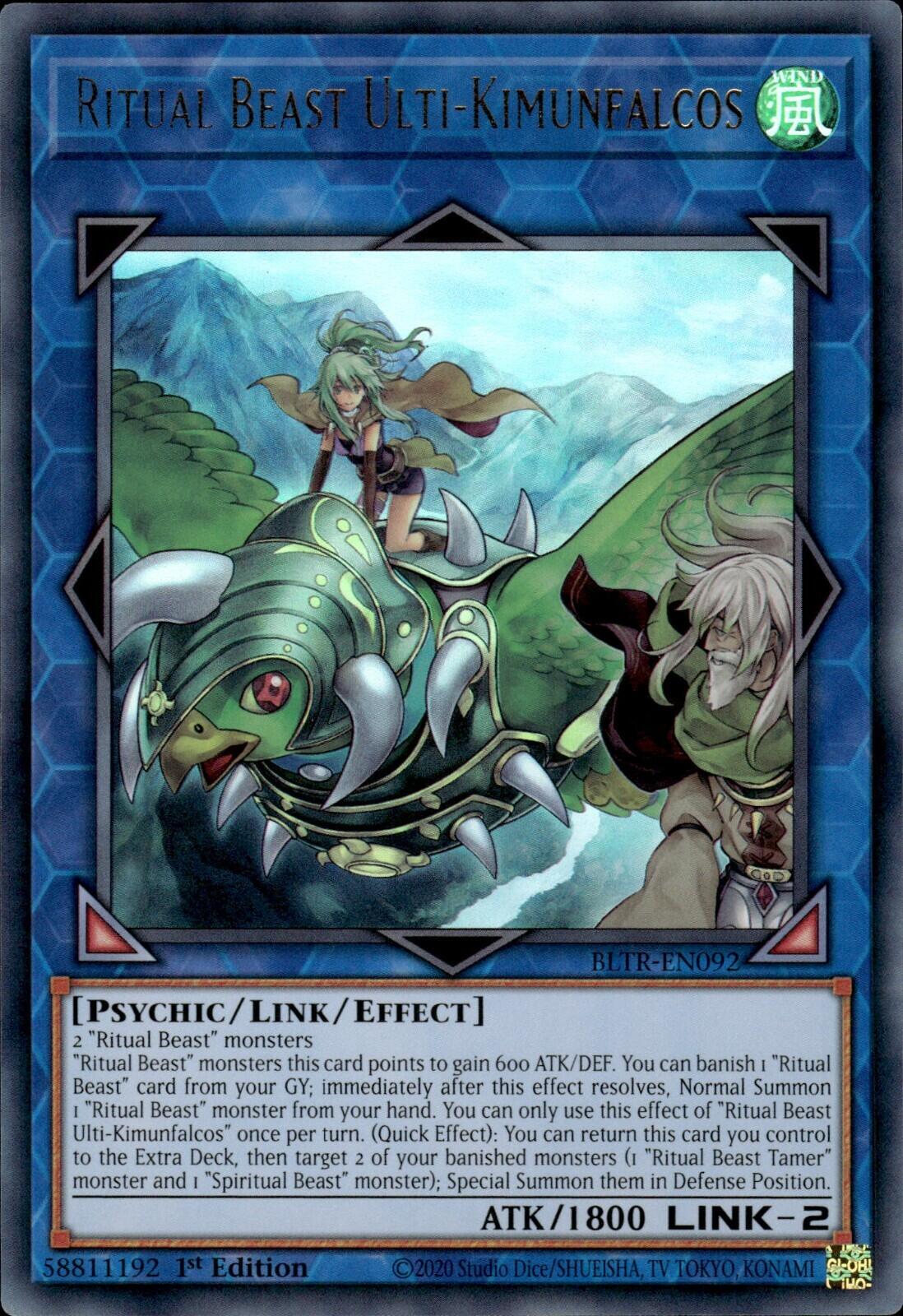 Ritual Beast Ulti-Kimunfalcos [BLTR-EN092] Ultra Rare | The Time Vault CA