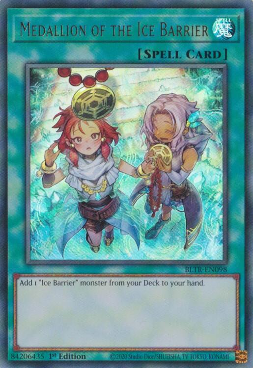 Medallion of the Ice Barrier (Alternate Art) [BLTR-EN098] Ultra Rare | The Time Vault CA