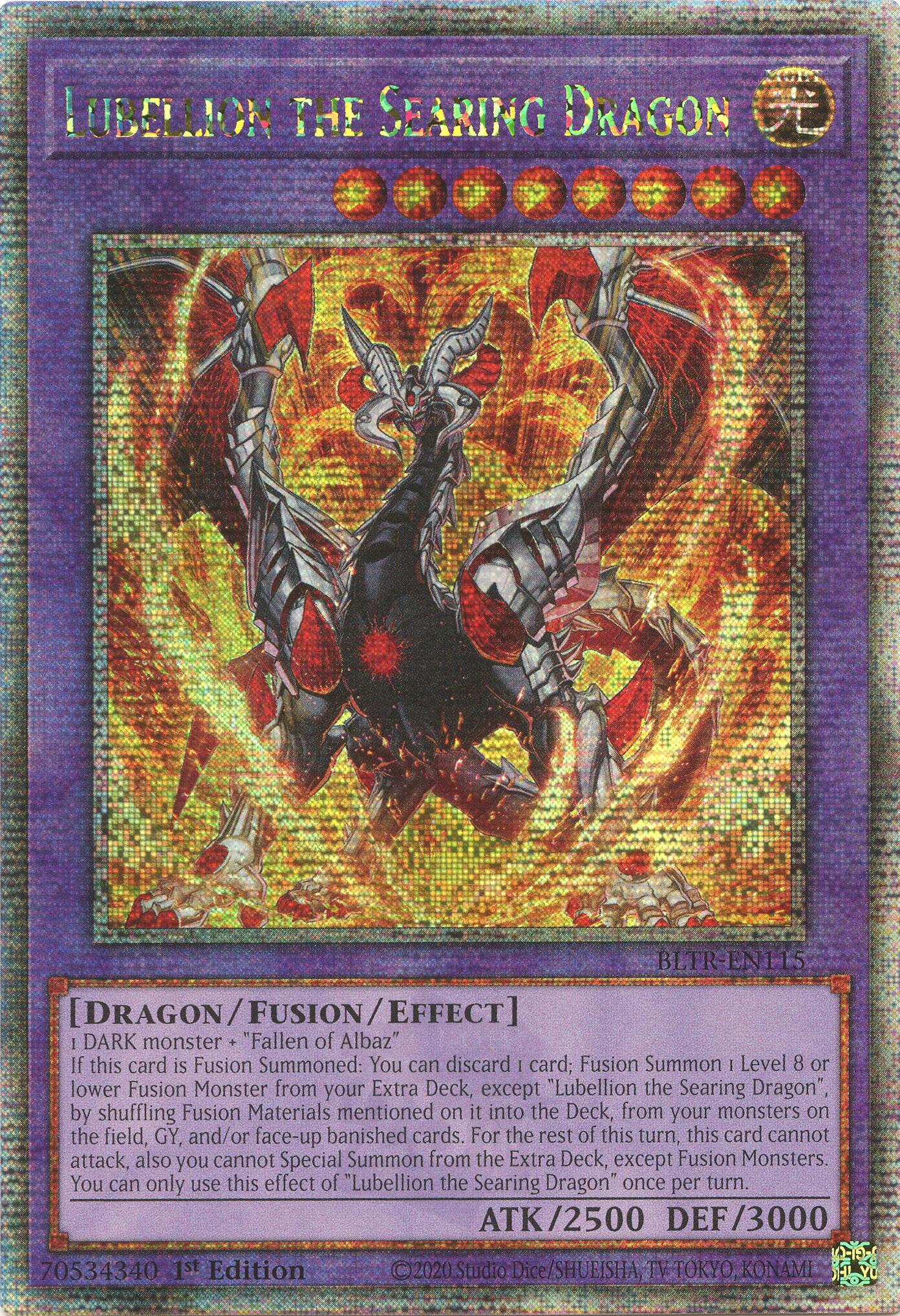 Lubellion the Searing Dragon (Quarter Century Secret Rare) [BLTR-EN115] Quarter Century Secret Rare | The Time Vault CA