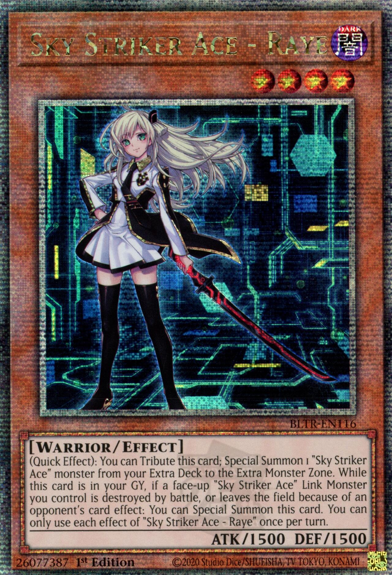 Sky Striker Ace - Raye (Quarter Century Secret Rare) [BLTR-EN116] Quarter Century Secret Rare | The Time Vault CA