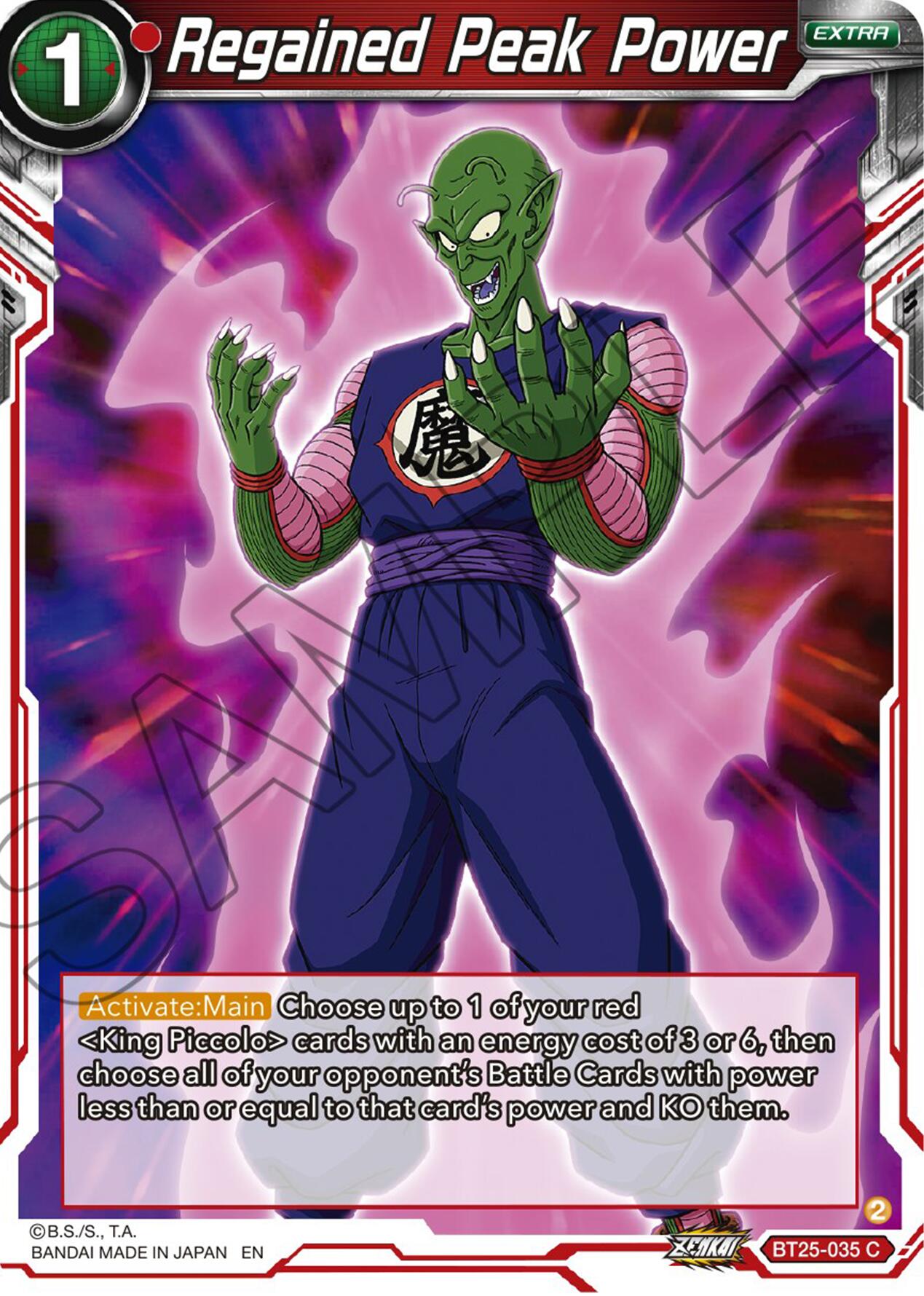 Regained Peak Power (BT25-035) [Legend of the Dragon Balls] | The Time Vault CA