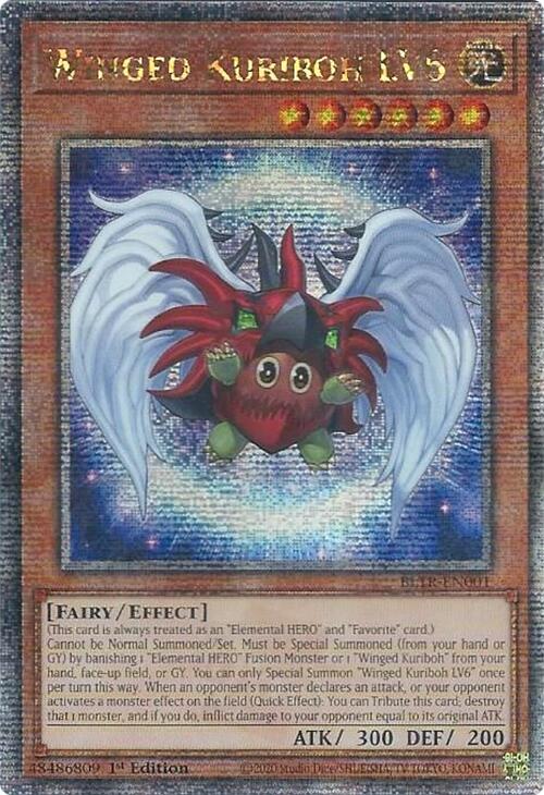 Winged Kuriboh LV6 (Quarter Century Secret Rare) [BLTR-EN001] Quarter Century Secret Rare | The Time Vault CA