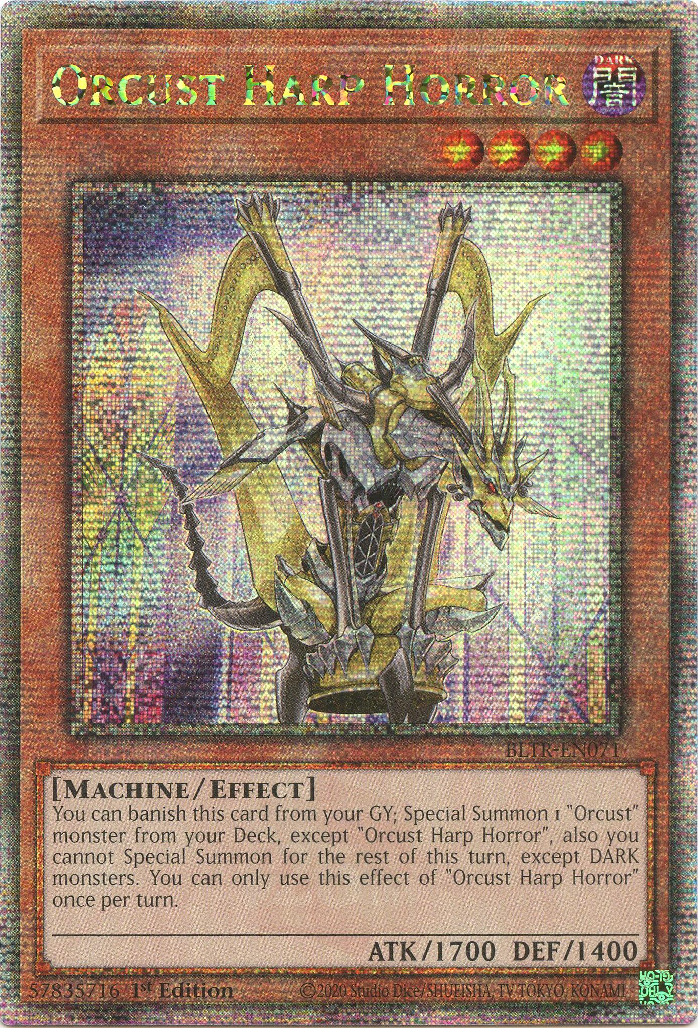 Orcust Harp Horror (Quarter Century Secret Rare) [BLTR-EN071] Quarter Century Secret Rare | The Time Vault CA